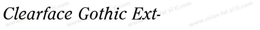 Clearface Gothic Ext字体转换